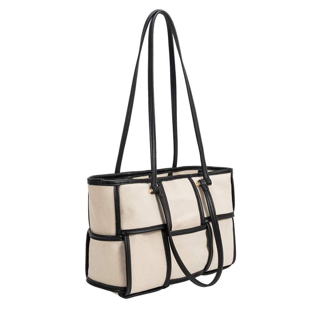 Melie Bianco Delany Recycled Vegan Tote Bag in Black - Evergreen Boutique