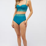 Solid Two Piece Swimsuit-Evergreen Boutique