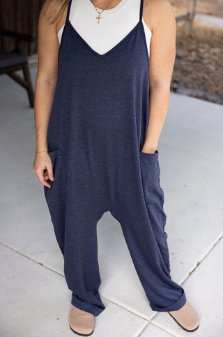 French Terry Relaxed Sleeveless Jumpsuit