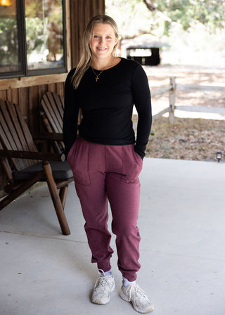 Cassis Brushed Joggers