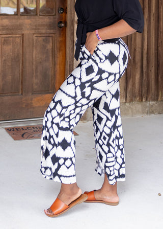 Crinkle Pleat Knit Front Slit Wrinkle Free Petal Pant