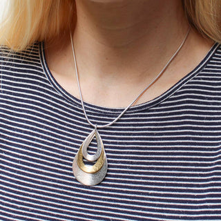 Marjorie Baer Layered Teardrop Frames Necklace