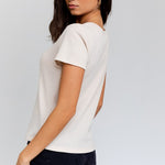 Short Sleeve Asymmetrical Top-Evergreen Boutique