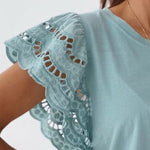 Jasmine Lace Top-Evergreen Boutique