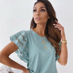 Jasmine Lace Top-Evergreen Boutique