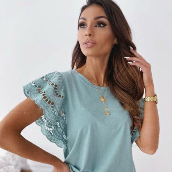 Jasmine Lace Top-Evergreen Boutique