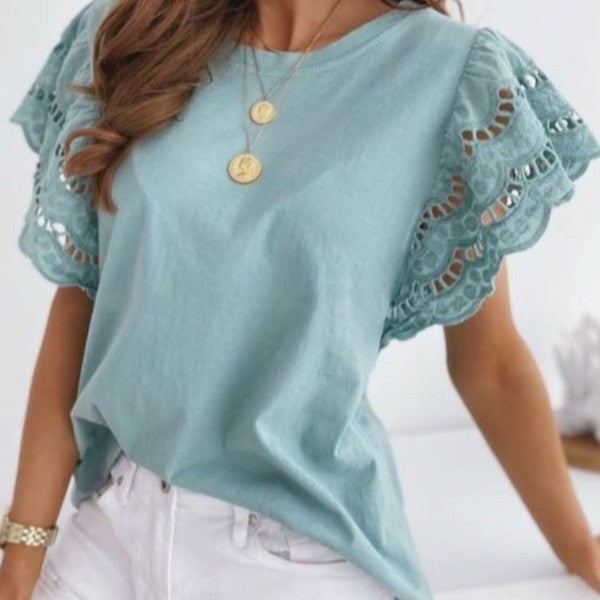 Jasmine Lace Top-Evergreen Boutique