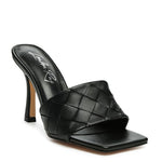 Carmen High Heeled Woven Square Toe Sandal-Evergreen Boutique