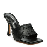 Carmen High Heeled Woven Square Toe Sandal-Evergreen Boutique