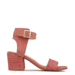 RAYNA BLUSH BRAIDED JUTE STRAP AND SUEDE SANDAL-Evergreen Boutique