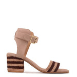 RAYNA BLUSH BRAIDED JUTE STRAP AND SUEDE SANDAL-Evergreen Boutique