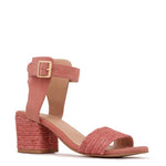 RAYNA BLUSH BRAIDED JUTE STRAP AND SUEDE SANDAL-Evergreen Boutique