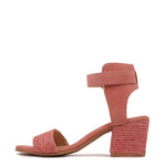 RAYNA BLUSH BRAIDED JUTE STRAP AND SUEDE SANDAL-Evergreen Boutique