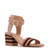 RAYNA BLUSH BRAIDED JUTE STRAP AND SUEDE SANDAL-Evergreen Boutique