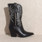 OASIS SOCIETY Emersyn - Starburst Embroidery Boots - Evergreen Boutique