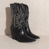 OASIS SOCIETY Emersyn - Starburst Embroidery Boots - Evergreen Boutique