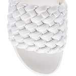 SUNDAE PLATFORM SLIDES WITH WOVEN TEXTURED STRAPS-Evergreen Boutique