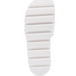 SUNDAE PLATFORM SLIDES WITH WOVEN TEXTURED STRAPS-Evergreen Boutique