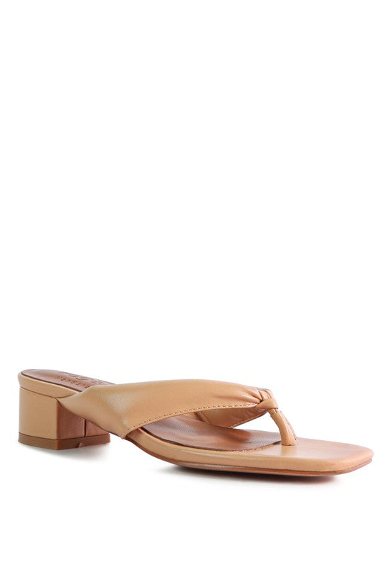 MEMESTAR Low Heel Thong Sandals-Evergreen Boutique