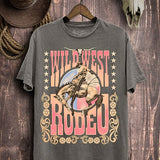 Wild West Rodeo Graphic Top-Evergreen Boutique