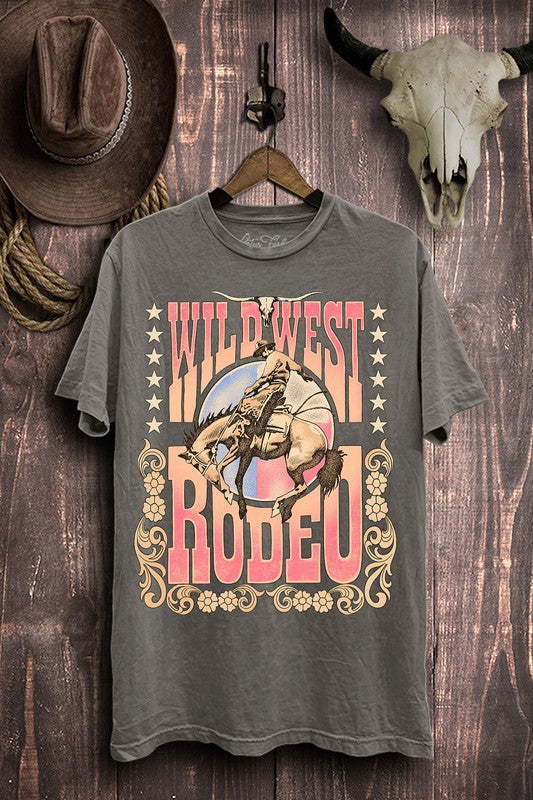 Wild West Rodeo Graphic Top-Evergreen Boutique