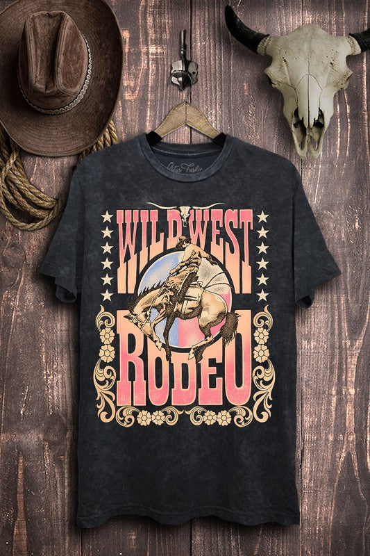 Wild West Rodeo Graphic Top-Evergreen Boutique