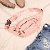 Quilted Belt Sling Bum Bag-Evergreen Boutique