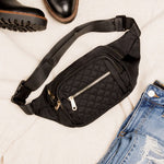 Quilted Belt Sling Bum Bag-Evergreen Boutique