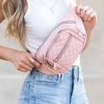 Quilted Belt Sling Bum Bag-Evergreen Boutique