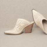 Oasis Society Kiara - Western Inspired Heeled Mule - Evergreen Boutique