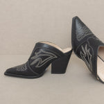 Oasis Society Kiara - Western Inspired Heeled Mule - Evergreen Boutique