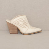 Oasis Society Kiara - Western Inspired Heeled Mule - Evergreen Boutique