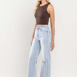 90's Vintage Super High-Rise Flare Jeans-Evergreen Boutique