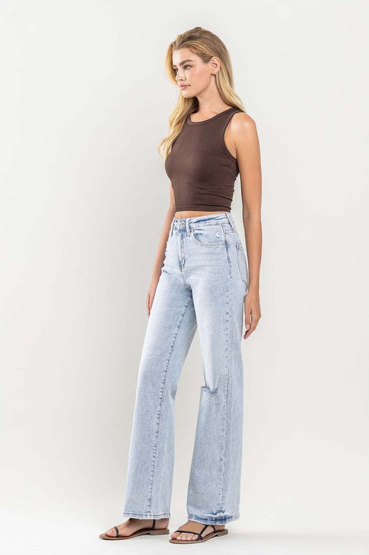 90's Vintage Super High-Rise Flare Jeans-Evergreen Boutique