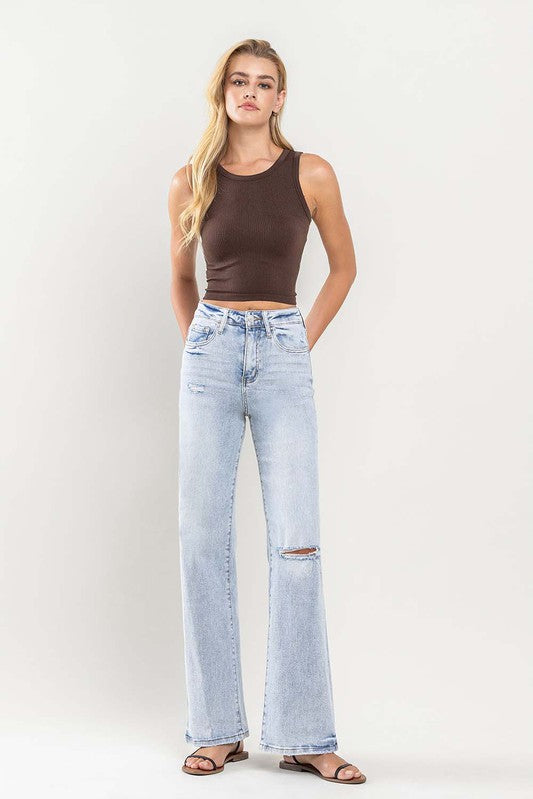 90's Vintage Super High-Rise Flare Jeans-Evergreen Boutique