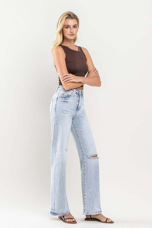 90's Vintage Super High-Rise Flare Jeans-Evergreen Boutique