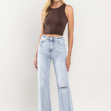 90's Vintage Super High-Rise Flare Jeans-Evergreen Boutique