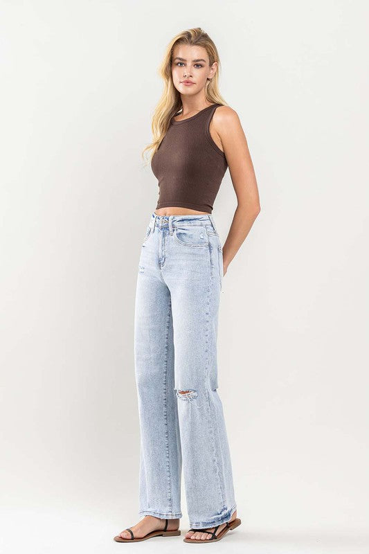 90's Vintage Super High-Rise Flare Jeans-Evergreen Boutique