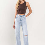 90's Vintage Super High-Rise Flare Jeans-Evergreen Boutique