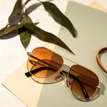 Caramel High Quality Unisex Aviator Sunglasses-Evergreen Boutique