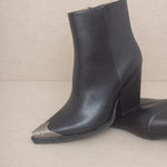 OASIS SOCIETY Zion - Metal Toe Bootie-Evergreen Boutique