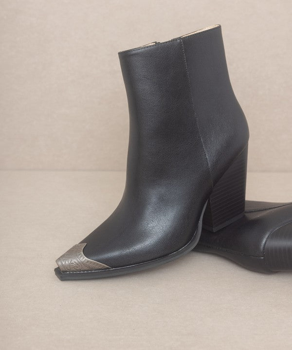 OASIS SOCIETY Zion - Metal Toe Bootie-Evergreen Boutique