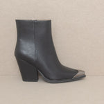 OASIS SOCIETY Zion - Metal Toe Bootie-Evergreen Boutique