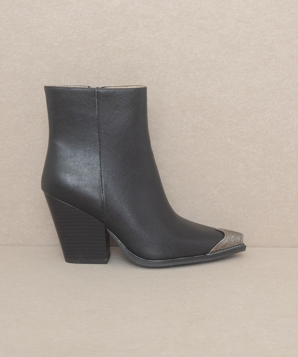 OASIS SOCIETY Zion - Metal Toe Bootie-Evergreen Boutique