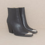 OASIS SOCIETY Zion - Metal Toe Bootie-Evergreen Boutique