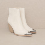 OASIS SOCIETY Zion - Metal Toe Bootie-Evergreen Boutique