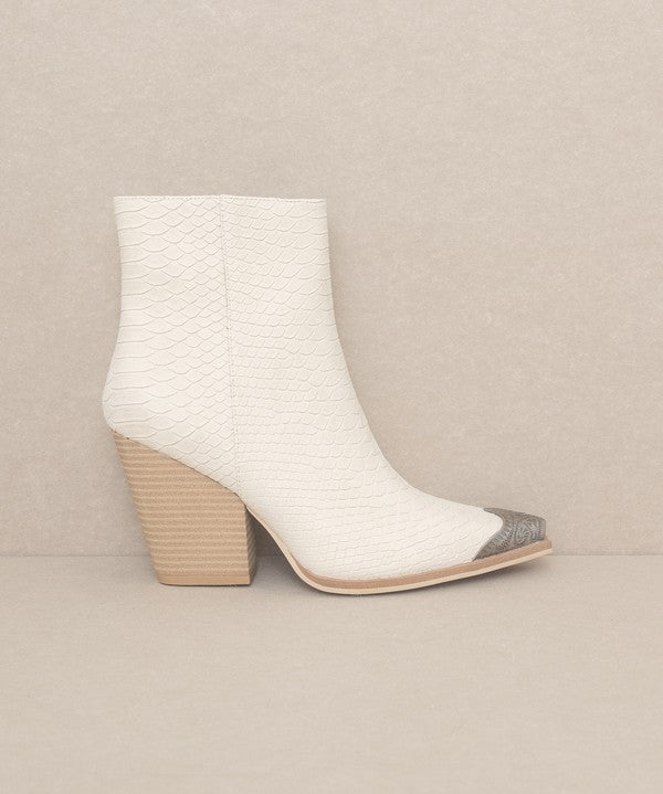 OASIS SOCIETY Zion - Metal Toe Bootie-Evergreen Boutique