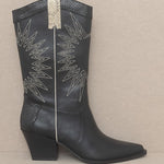 OASIS SOCIETY Halle - Paneled Cowboy Boot-Evergreen Boutique