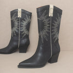 OASIS SOCIETY Halle - Paneled Cowboy Boot-Evergreen Boutique