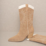 OASIS SOCIETY Halle - Paneled Cowboy Boot-Evergreen Boutique